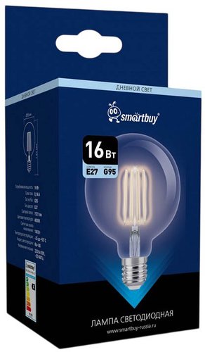 Светодиодная лампочка SmartBuy SBL-G95Art-16-40K-E27