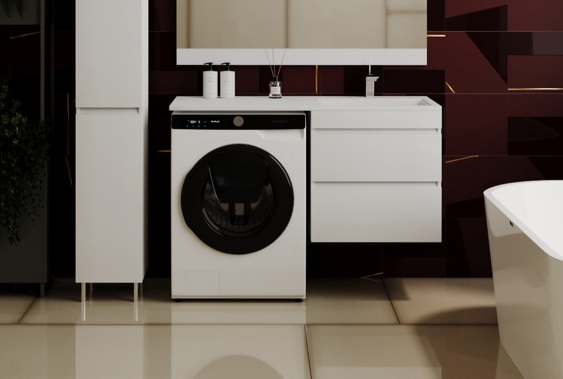

Symbolite Тумба с умывальником Даллас 120 Люкс Plus + Estetus Даллас 120x48 (подвесная, правый, белый)