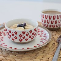 Блюдо AksHome Love Print 11x6 (красный принт) в Могилеве