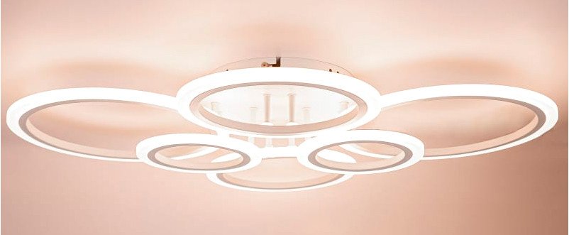 

Припотолочная люстра Glanzen LED-0130-ROUND-white