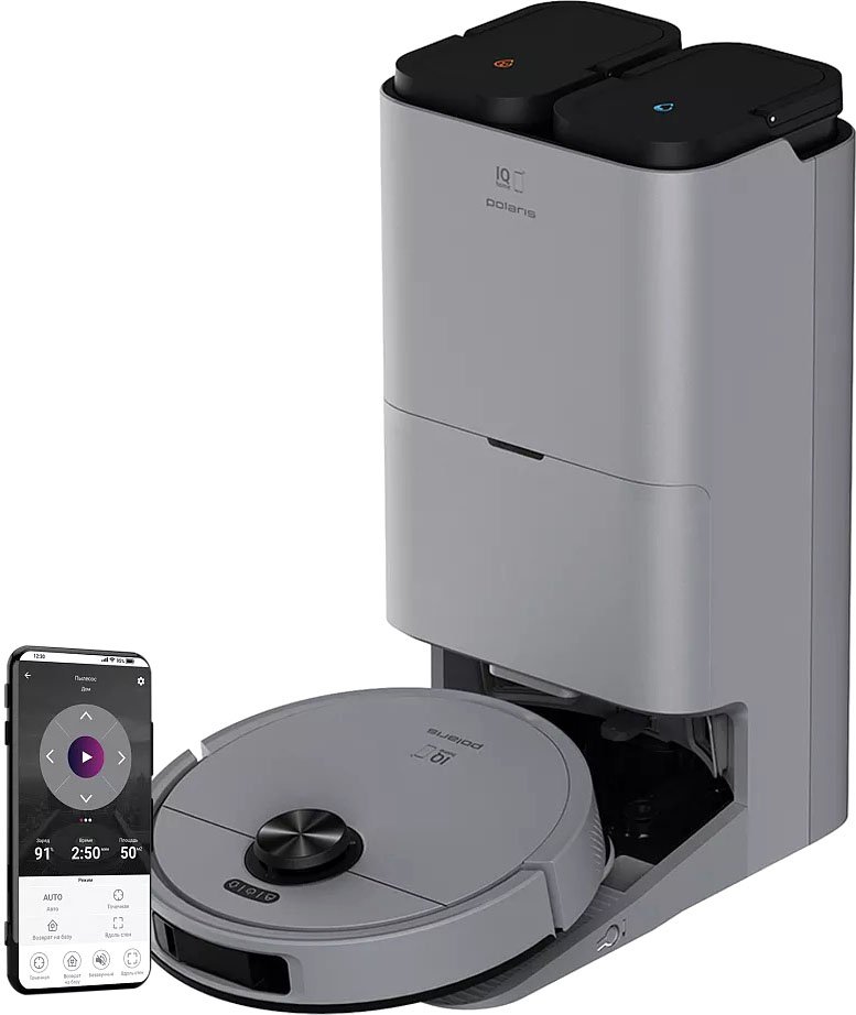 

Робот-пылесос Polaris PVCRAC 7790 Wi-Fi IQ Home (серый)