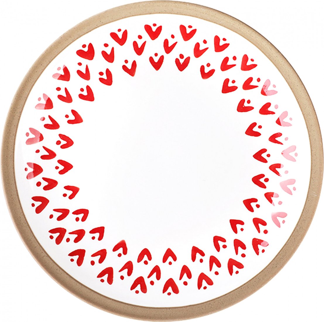 Блюдо AksHome Love Print 21.5x2.8 (красный)