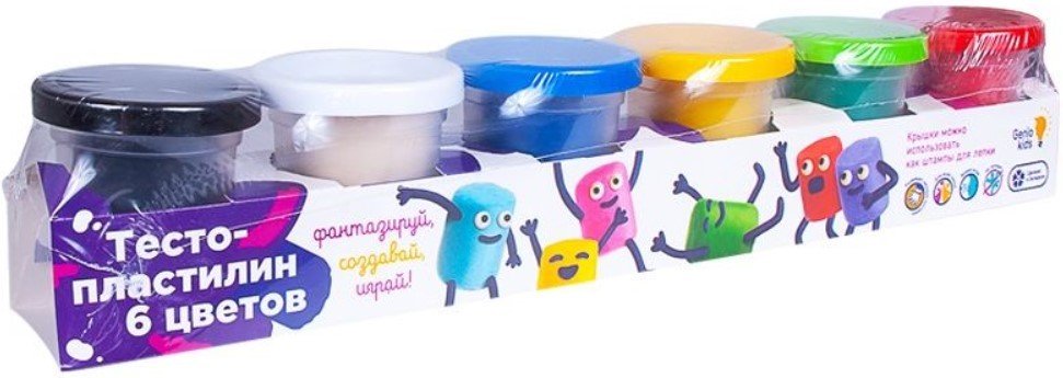 

Набор для лепки Genio Kids Тесто-пластилин TA1009V (6 цветов)