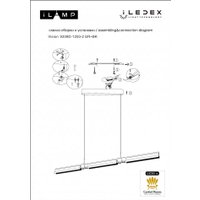 Подвесная люстра iLedex Vision 9309D-1200-2 GR+BK