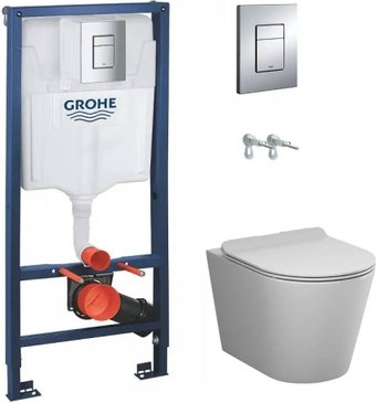 Унитаз подвесной AM.PM Sunny Flashclean C85C1701SC + GROHE Rapid SL 38772001