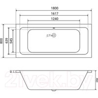 Ванна Lauter Olympia 180x80 21100080 (с ножками и лицевым экраном)