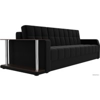 Диван Лига диванов Атлантида 102224 (микровельвет, черный)