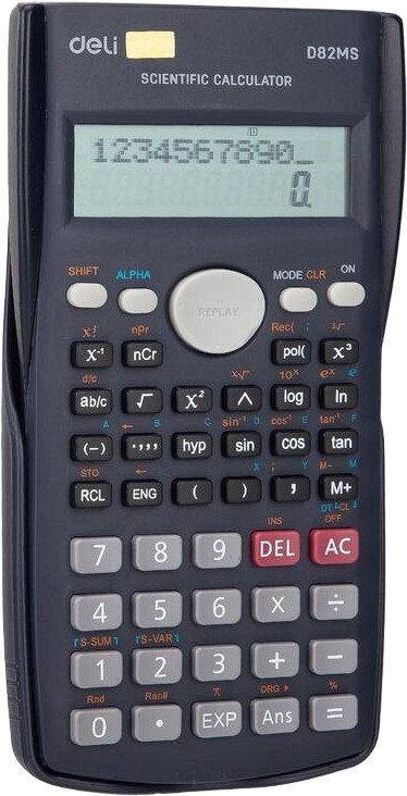 Инженерный калькулятор Deli ED82MS (темно-синий)