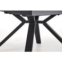 Кухонный стол Halmar Vertigo 130-180/130/76 (белый мрамор/черный)