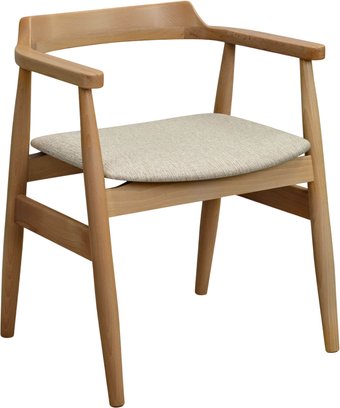 Стул с подлокотниками Sheffilton SHT-S204 (светлый бежевый/прозрачный лак)