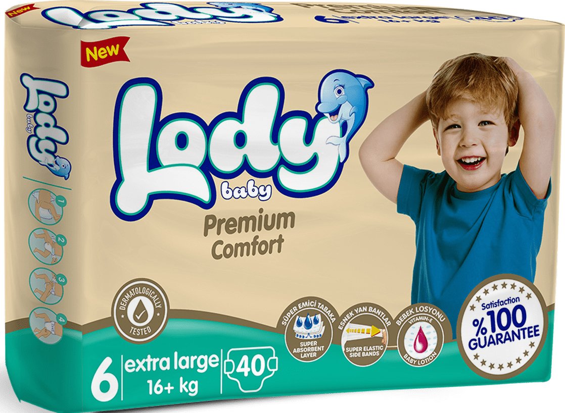 

Подгузники Lody Baby XL 16+ кг Jumbo (40 шт)