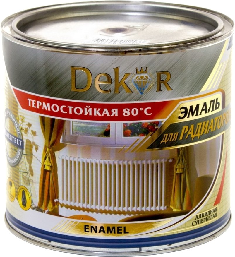 

Эмаль Dekor для радиаторов отопления 1.8 кг (алкид)