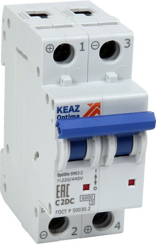 Выключатель автоматический КЭАЗ OptiDin BM63-2B1-DC-УХЛ3