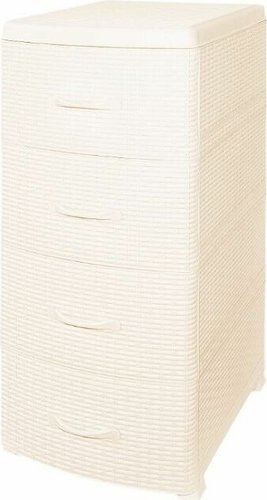 Комод Violet Ротанг 035726 (слоновая кость)