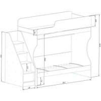 Двухъярусная кровать Можга Капризун 6 с ящиками Р443 (белый)