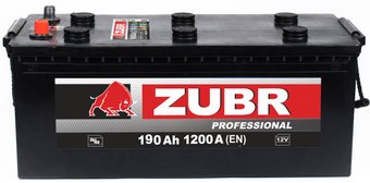 Автомобильный аккумулятор Zubr Professional L+ Турция (190 А·ч)