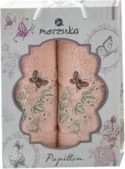 

Набор полотенец Merzuka Papillon 10169 (2 шт, в коробке, оранжевый)