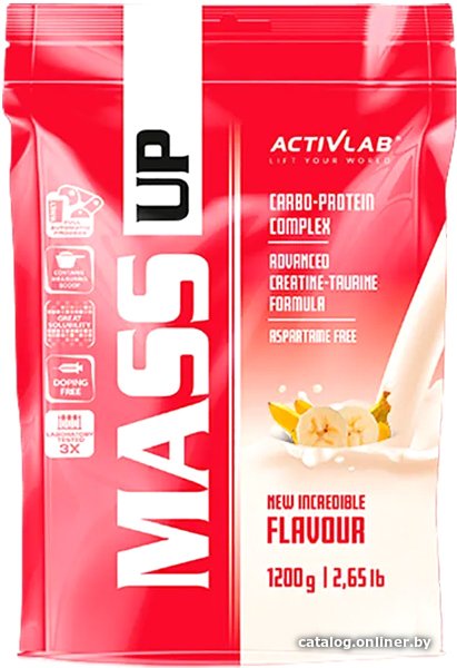 Гейнер Activlab MASS UP (1200г, банан)