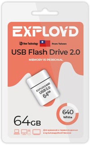 

USB Flash Exployd 640 64GB (белый)