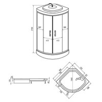 Душевая кабина Erlit ER3509PF-C3-RUS 90x90