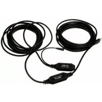 Удлинитель VCOM CU827-15M USB Type-A - USB Type-A (15м, черный)