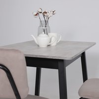 Кухонный стол Мамадома Tirk radial-94 раздвижной 94-126х64 (серый сланец/черный)