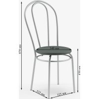 Стул Mio Tesoro Тюльпан (серый/металлик)