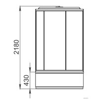 Душевая кабина Domani-Spa Simple 110 High (белый/прозрачное стекло)
