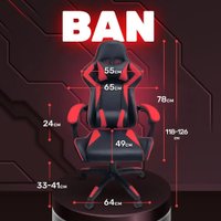 Игровое (геймерское) кресло byRoom Game BAN HS-5010-R (красный) в Лиде