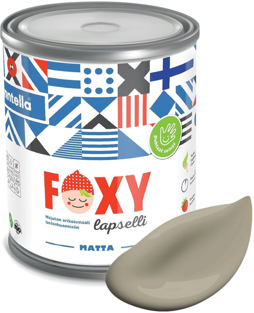

Краска Finntella Foxy Lapselli Matte Maukas F-50-1-1-FL266 0.9 л (серый)
