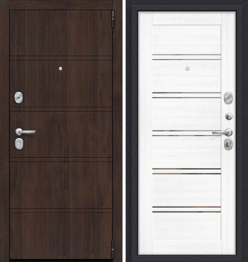 

Металлическая дверь el'Porta Porta R-3 8.П28 205x88L (almon 28/snow veralinga)