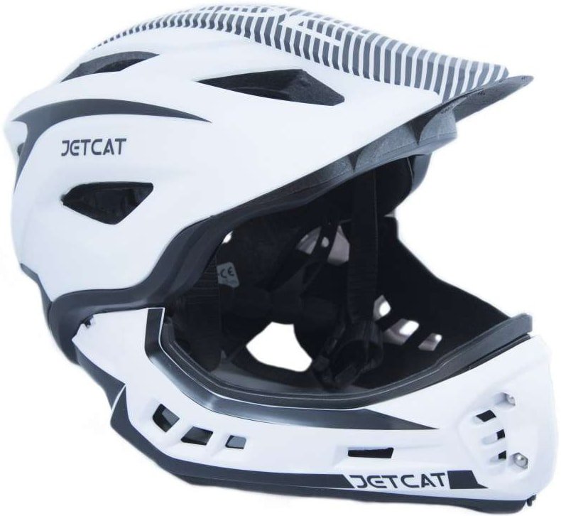 

Cпортивный шлем JetCat Fullface Raptor (р. 53-58, white/black)