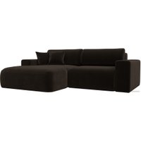 Угловой диван Лига диванов Лига-036 Классик левый 121366L (микровельвет коричневый)