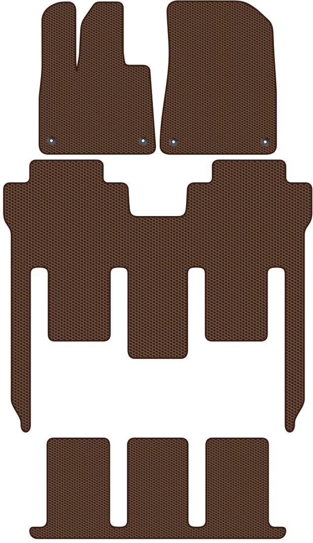 

Комплект ковриков для авто Alicosta Voyah Dreamer I (минивэн / минивен,гибрид) 2021 - Н.В. +3 ряд (коричневый, сота)