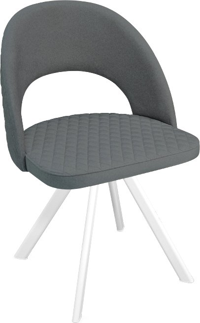 

Стул Трия Гэтсби К2 (белый матовый/микровелюр Jercy Graphite)
