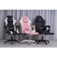 Игровое (геймерское) кресло Calviano 1584 (PU, розовый/белый)