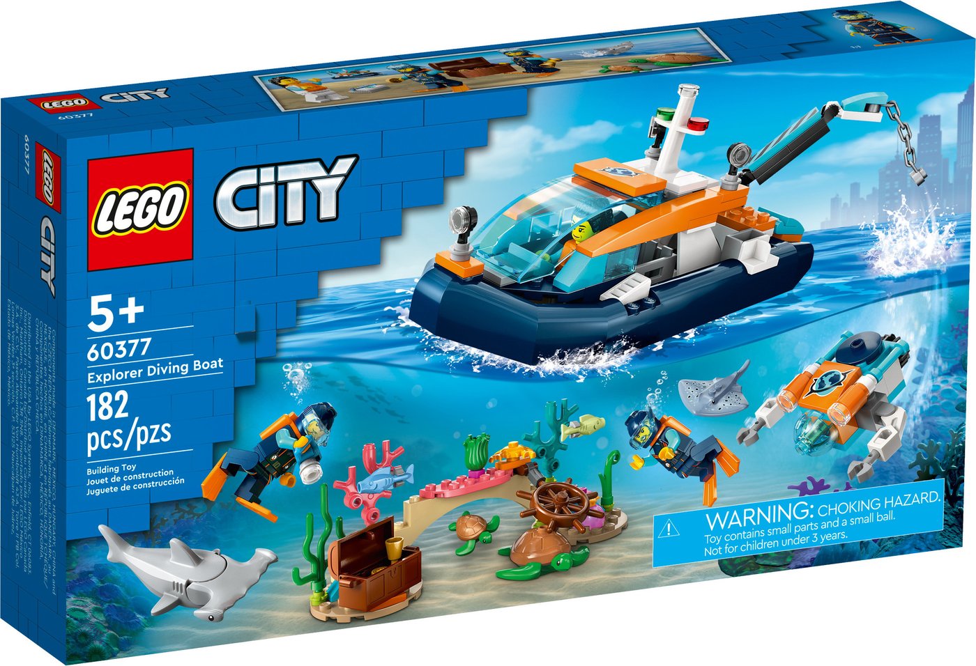 

Конструктор LEGO City 60377 Исследовательская водолазная лодка