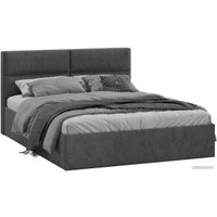 Кровать Трия Глосс универсальный тип 1 160x200 (микровелюр Wellmart Graphite)