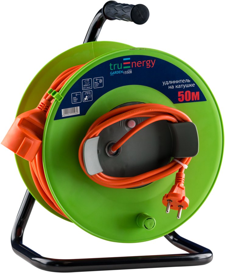 

Удлинитель на катушке TruEnergy 15508 (50 м, зеленый)