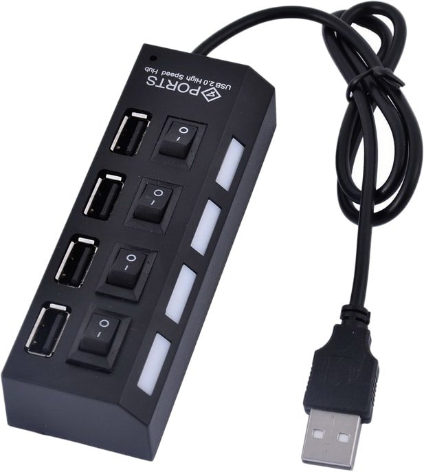 

USB-хаб USBTOP USB2.0 Type-A - 4x USB2.0 с выключателями
