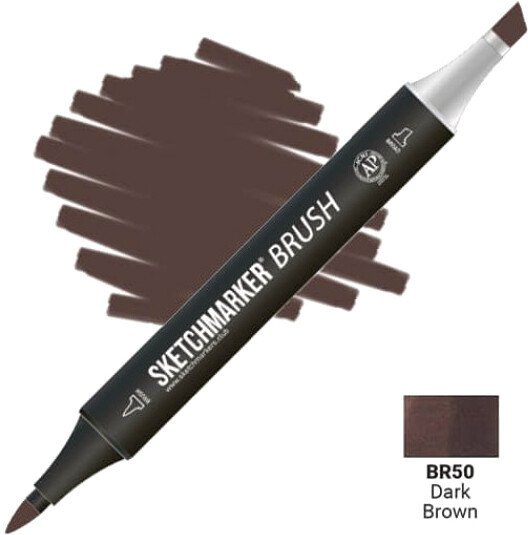 

Маркер художественный Sketchmarker Brush Двусторонний BR50 SMB-BR50 (темно-коричневый)