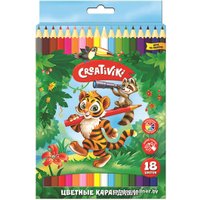 Набор цветных карандашей Creativiki КЦ18КР (18 цветов)