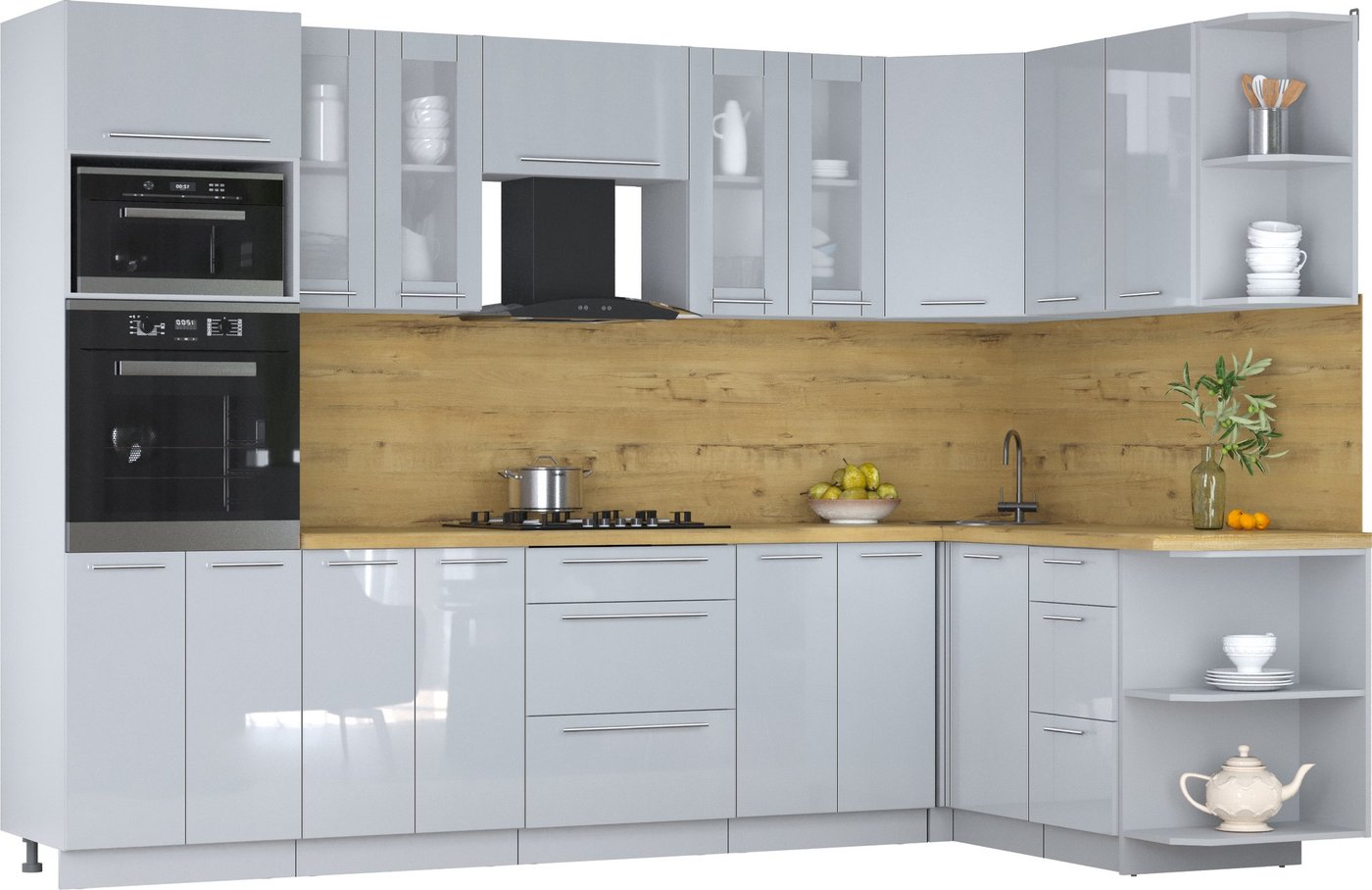 

Готовая кухня Интерлиния Мила Пластик 1.68x3.0 PR (туманный глянец/туманный глянец/дуб бунратти)