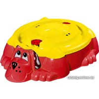 Песочница-бассейн PalPlay Собачка с крышкой 432 (красный/желтый)