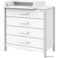 Комод Атон Мебель Felix (белый/серый камень)