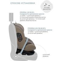 Детское автокресло Indigo Aero Isofix ST-3 (бежевый лен)