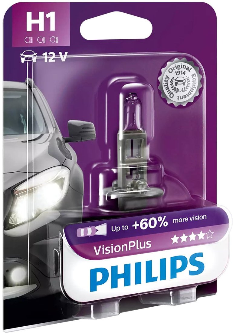 

Галогенная лампа Philips H1 X-tremeVision Plus 1шт