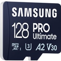 Карта памяти Samsung PRO Ultimate microSDXC 128GB (с кардридером)