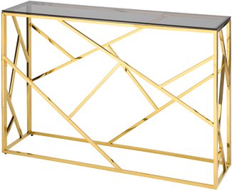 

Консольный стол Stool Group Арт Деко 115x30 ECST-015-TG-SK (стекло Smoke/сталь золото)