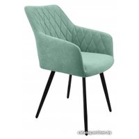 Стул Гальваник Диаманте Лофт (эмаль черный муар/Catania Aquamarine)